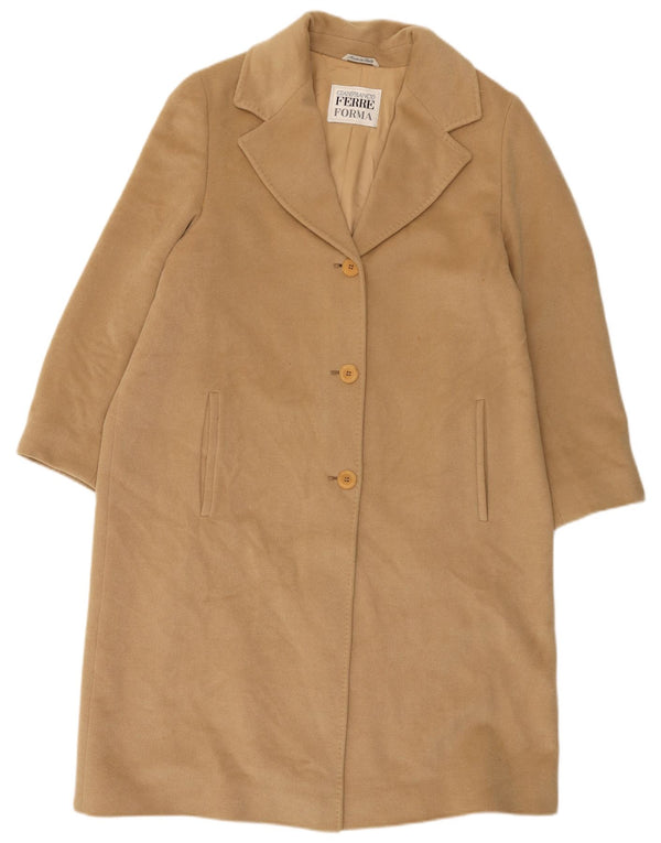 Gianfranco Ferre Womens Overcoat UK 16 Large Beige