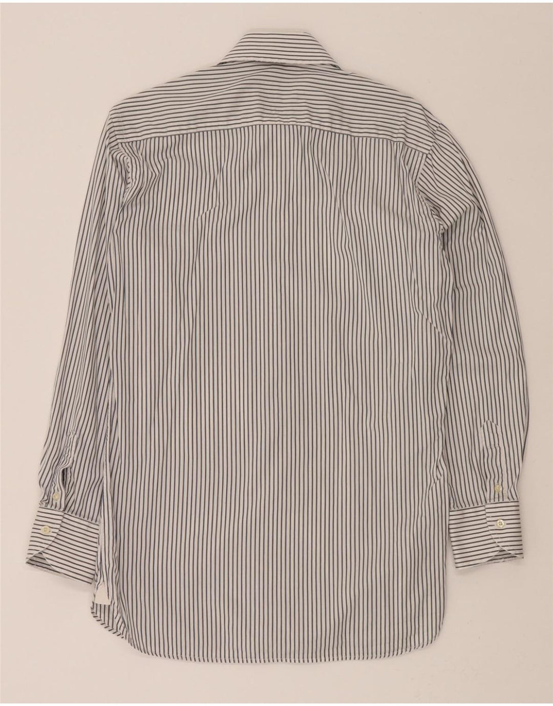 ANDREW JAMES Mens Slim Fit Shirt Size 38 Medium White Striped Vintage Andrew James and Second-Hand Andrew James from Messina Hembry 