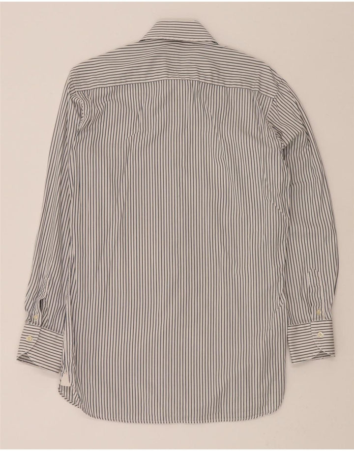 ANDREW JAMES Mens Slim Fit Shirt Size 38 Medium White Striped Vintage Andrew James and Second-Hand Andrew James from Messina Hembry 