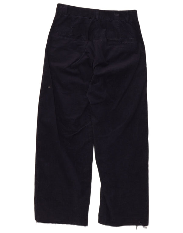 Marks & Spencer Womens Per Una Corduroy Trousers Size 8 W26 L25 Navy Blue