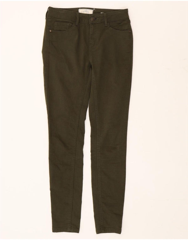 FAT FACE Womens Skinny Jeans UK 8 Small W28 L28 Khaki Cotton