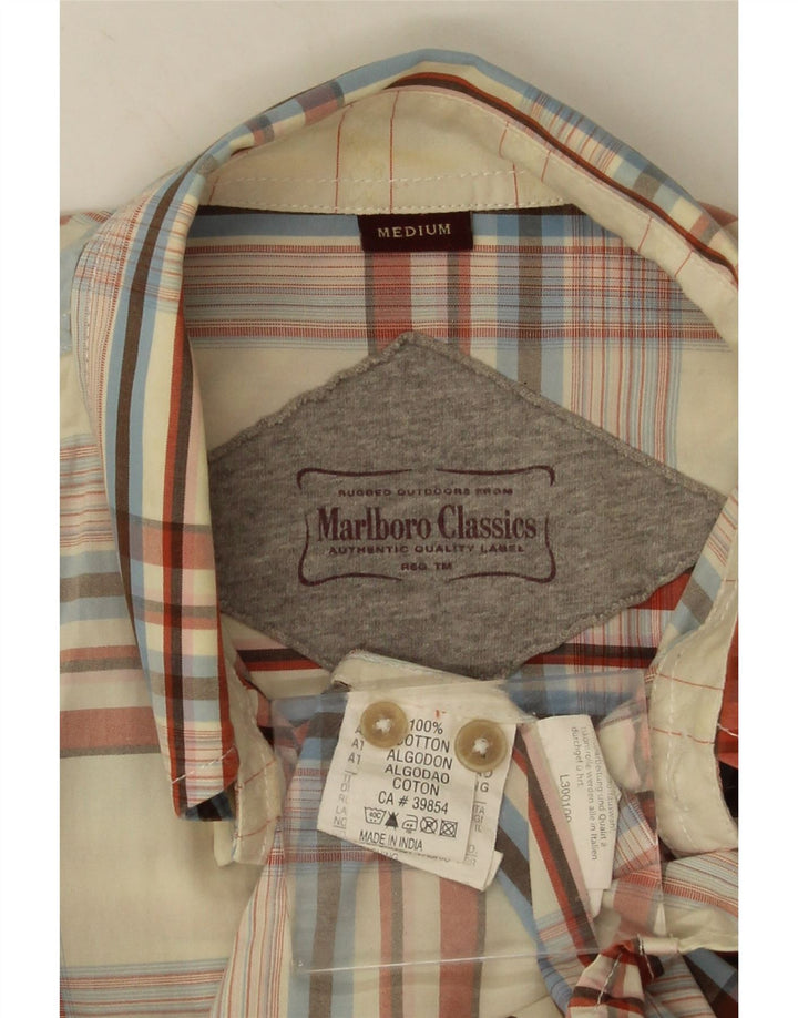 MARLBORO CLASSICS Mens Short Sleeve Shirt Medium Multicoloured Check