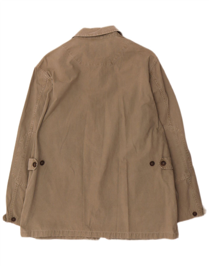 Think Pink Mens Utility Jacket UK 34 XS Khaki Cotton