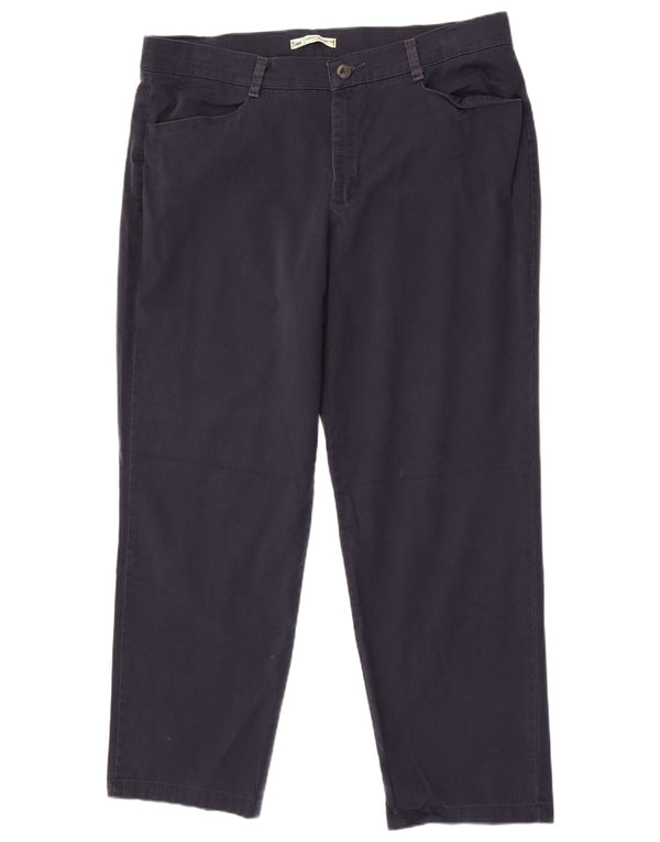 Lee Womens Straight Relaxed Fit Casual Trousers US 18 2XL W38 L30 Navy Blue