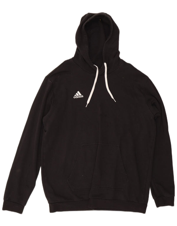 Adidas Mens Hoodie Jumper 2XL Black Cotton