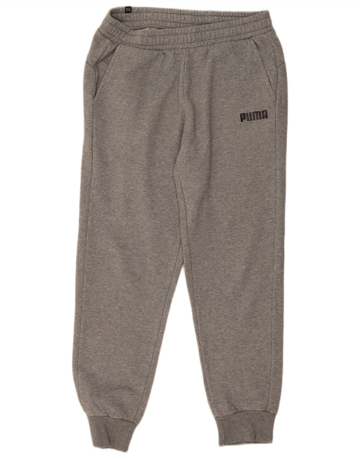 PUMA Mens Tracksuit Trousers Joggers Large  Grey Flecked Cotton