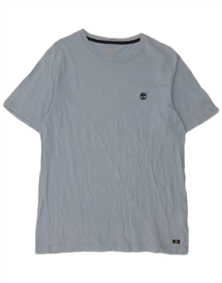 TIMBERLAND Mens Graphic T-Shirt Top Medium Blue Cotton