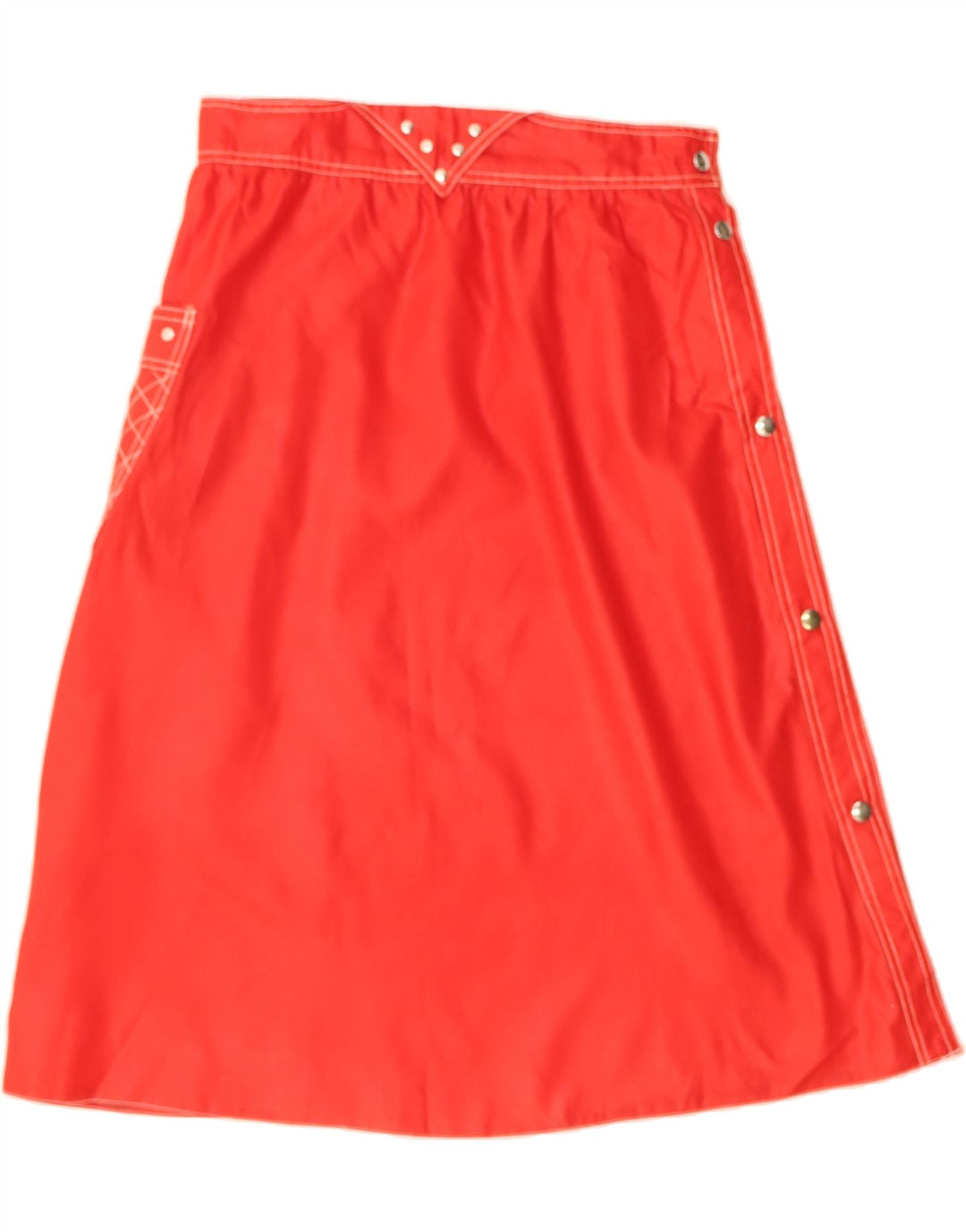 VINTAGE Womens A-Line Skirt EU 40 Medium W29 Red Vintage Vintage and Second-Hand Vintage from Messina Hembry 