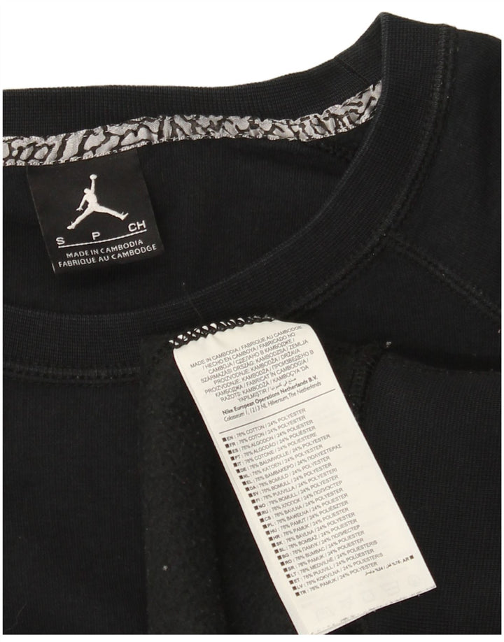 Jordan Mens Graphic Sweatshirt Jumper Small Black Cotton