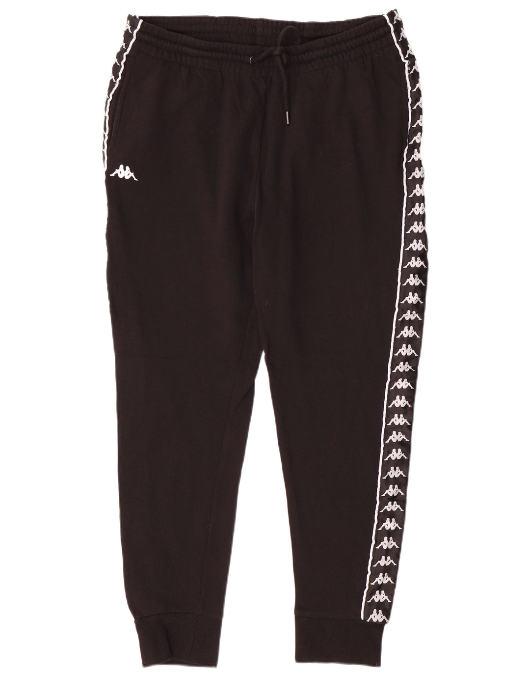 KAPPA Mens Graphic Tracksuit Trousers Joggers 2XL  Black Cotton