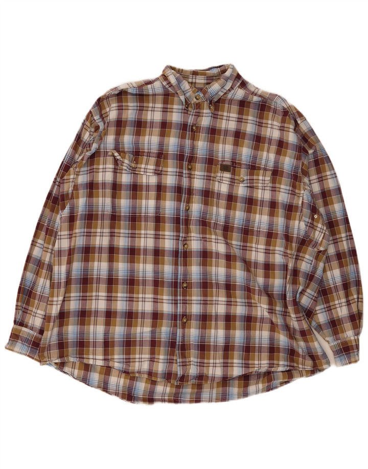Wrangler Mens Shirt XL Brown Check