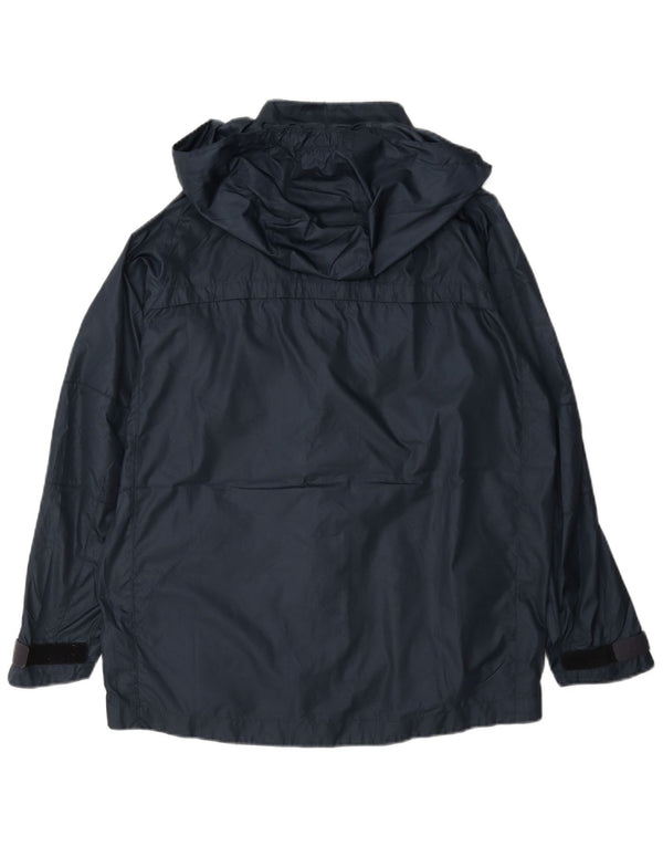 Nike Boys Barcelona Hooded Rain Jacket 13-14 Years XL Navy Blue Polyester