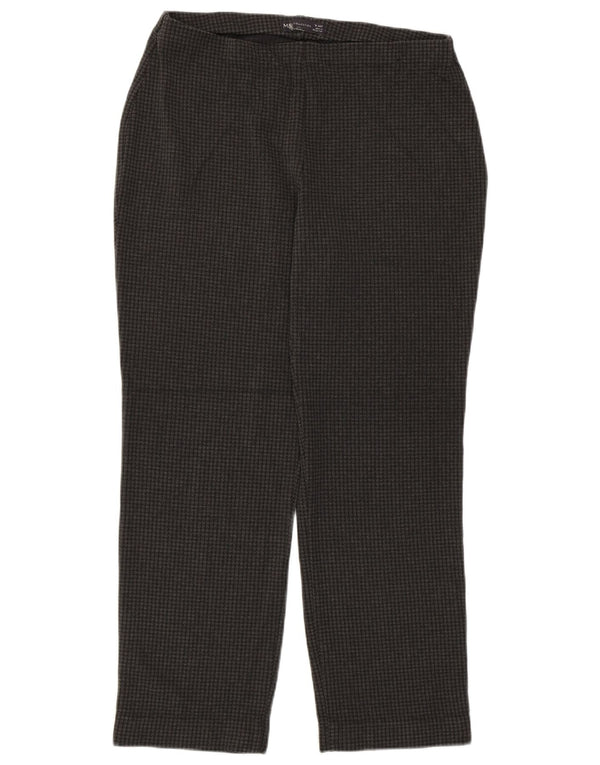 Marks & Spencer Womens Cropped Trousers UK 12 Medium W30 L26 Grey