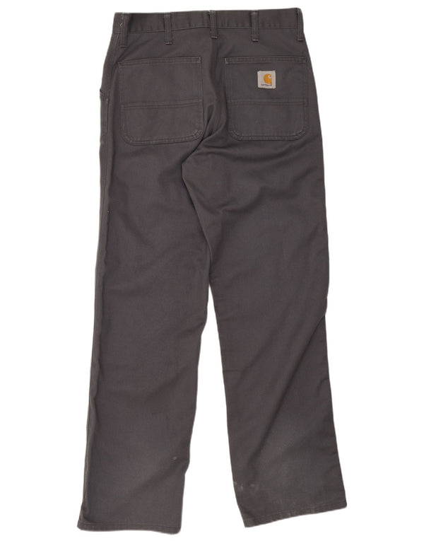 Carhartt Mens Straight Chino Trousers W30 L34 Grey Polyester
