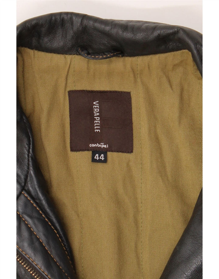 CONBIPEL Womens Leather Coat IT 44 Medium Brown Leather Vintage Conbipel and Second-Hand Conbipel from Messina Hembry 