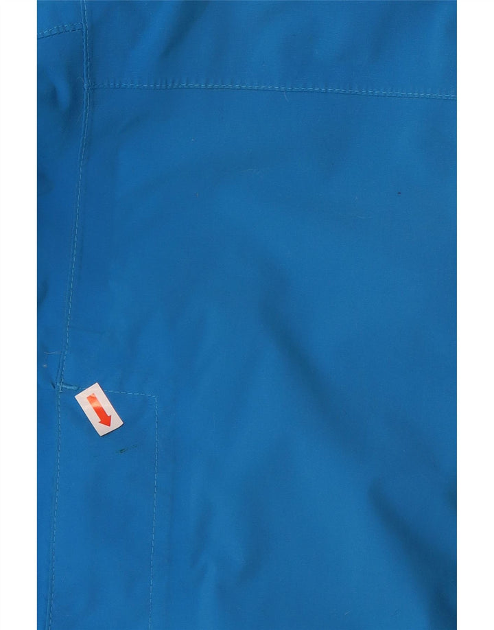 ADIDAS Mens Clima Proof Hooded Rain Jacket UK 38 Medium Blue Nylon