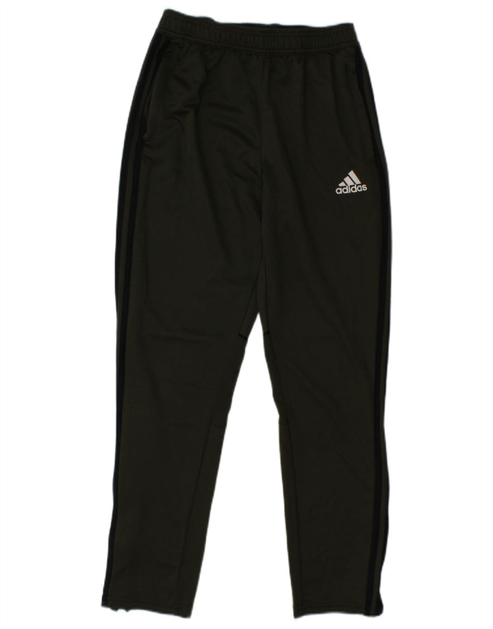 ADIDAS Boys Tracksuit Trousers 13-14 Years  Khaki Polyester
