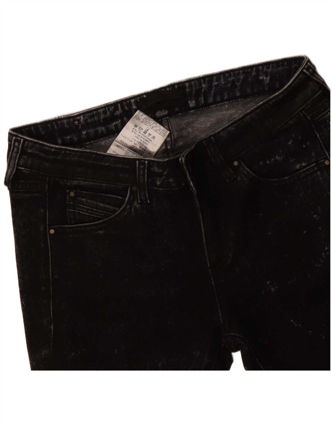 DIESEL Womens Skinny Jeans W28 L33 Black Cotton