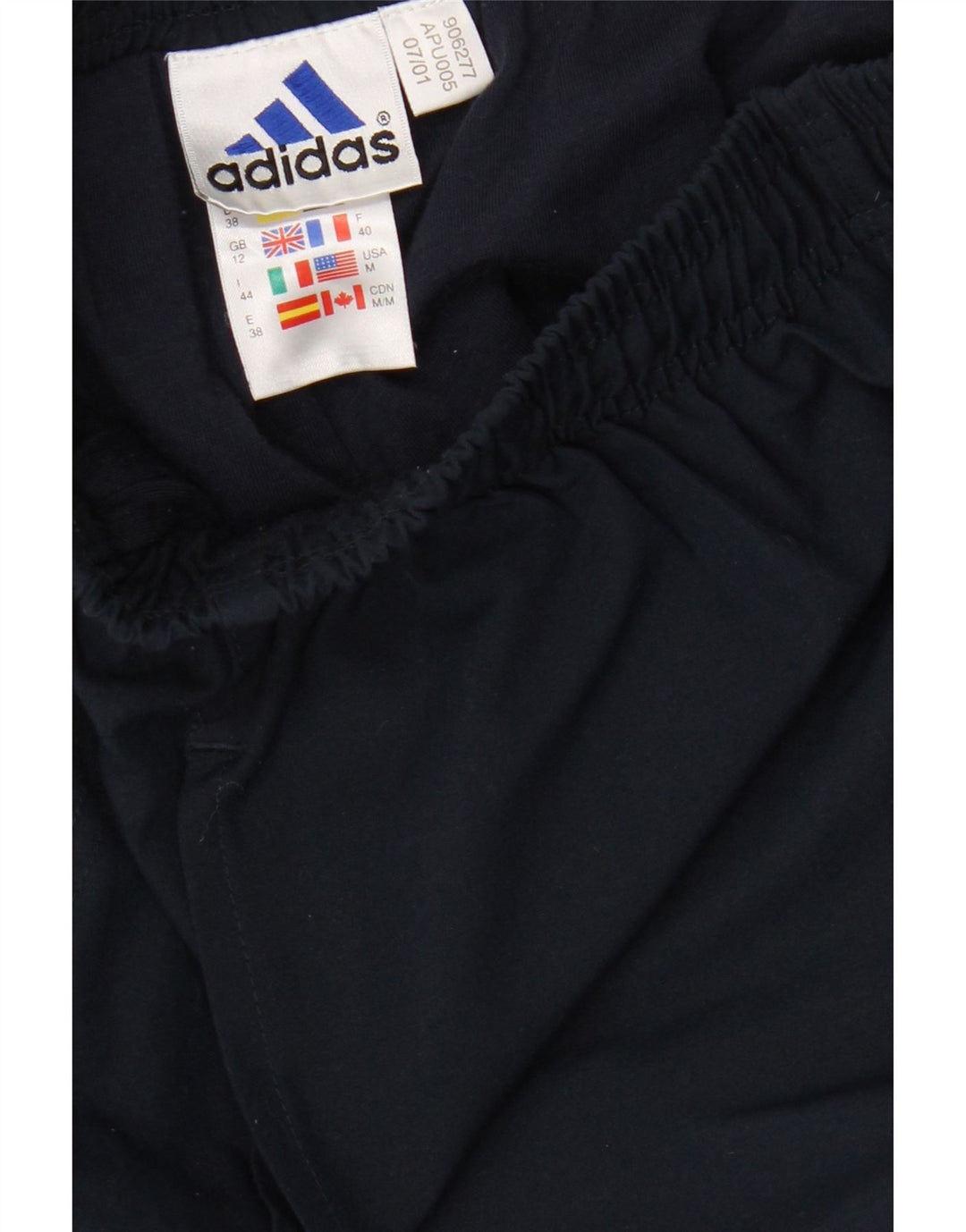 ADIDAS Womens Tracksuit Trousers UK 12 Medium Navy Blue Polyester