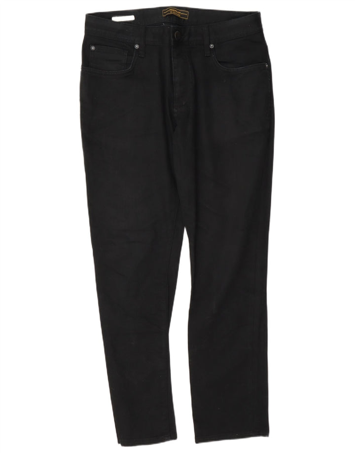 Jack & Jones Mens Slim Jeans W33 L30 Black Cotton