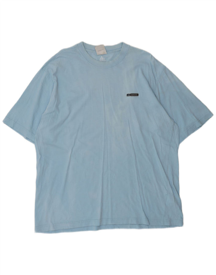ADIDAS Mens T-Shirt Top XL Blue Cotton
