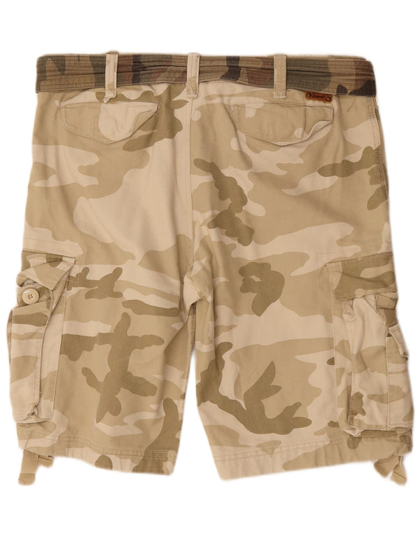 Brandit Mens Cargo Shorts 2XL W42 Beige Camouflage Cotton