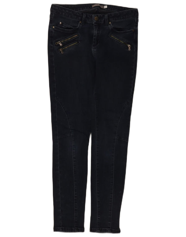 MINT VELVET Womens Skinny Jeans UK 10 Small W28 L28 Navy Blue Cotton