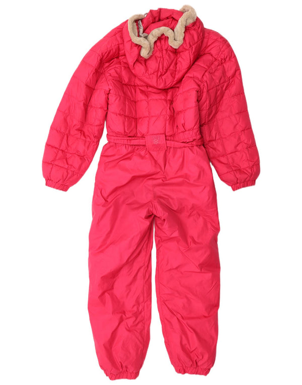 Cacao Womens Hooded Ski Jumpsuit IT 42 Medium  Pink Polyester