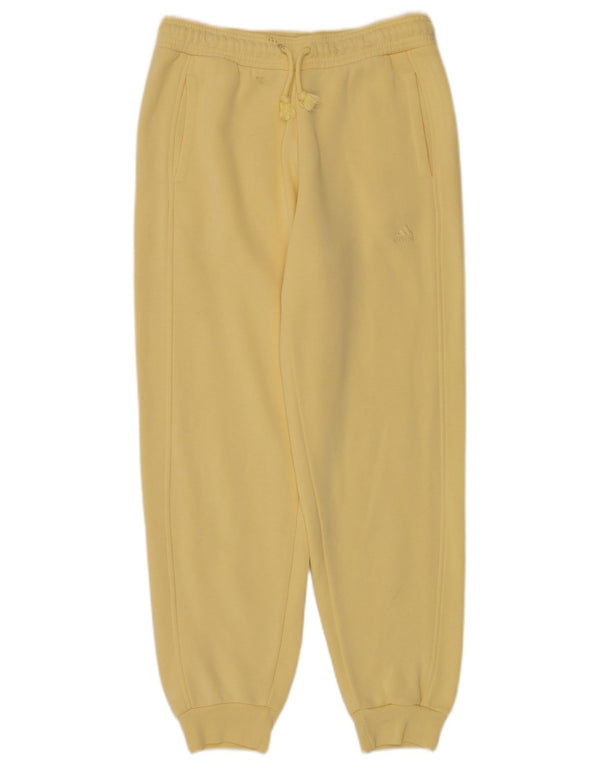 Adidas Womens Tracksuit Trousers Joggers UK 8/10 Small Yellow Cotton