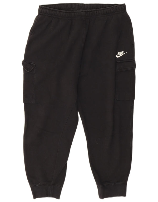 Nike Mens Crop Cargo Tracksuit Trousers Joggers Large Black Cotton