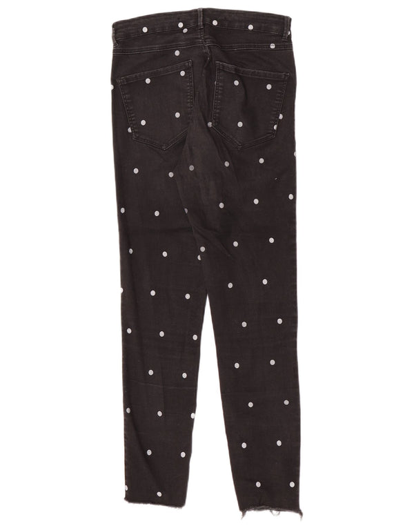 Zara Womens Trafaluc Jegging Jeans EU 40 Medium W30 L27 Black Spotted