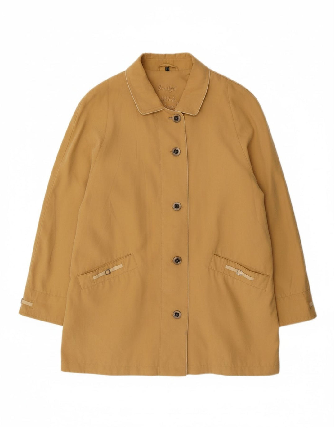 ENSIGN Womens Overcoat UK 16 Large  Yellow Polyester