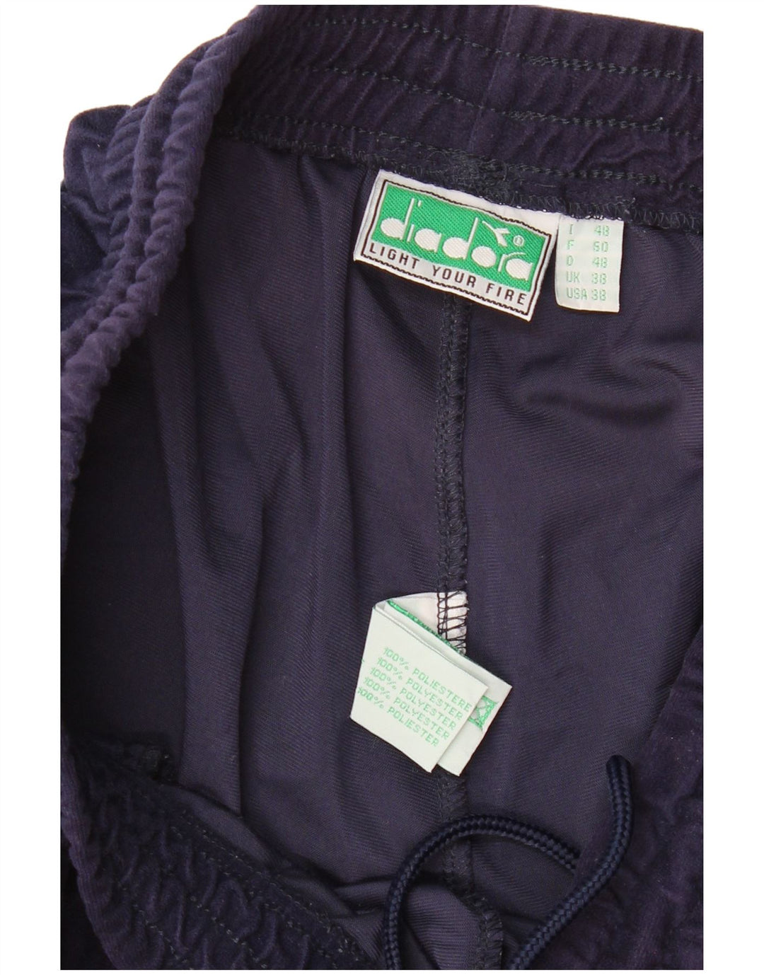 DIADORA Mens Tracksuit Trousers UK 38 Medium  Navy Blue Polyester