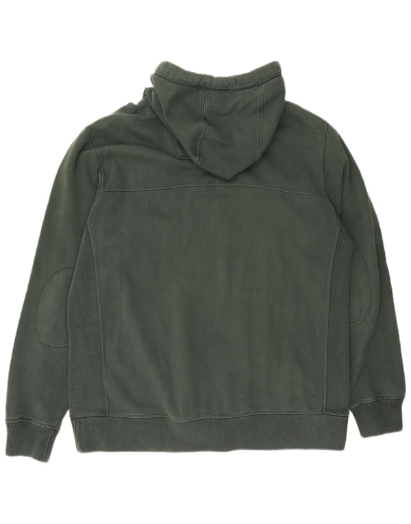 FAT FACE Mens Zip Hoodie Sweater 2XL Green Cotton