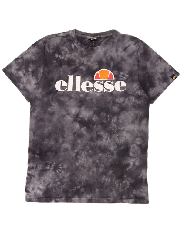 Ellesse Mens Graphic T-Shirt Top Small Navy Blue Tie Dye Cotton