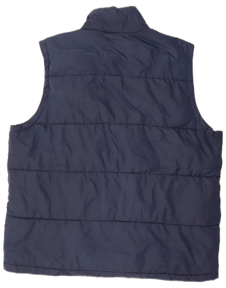 IZOD Mens Padded Gilet UK 42 XL Navy Blue Polyester