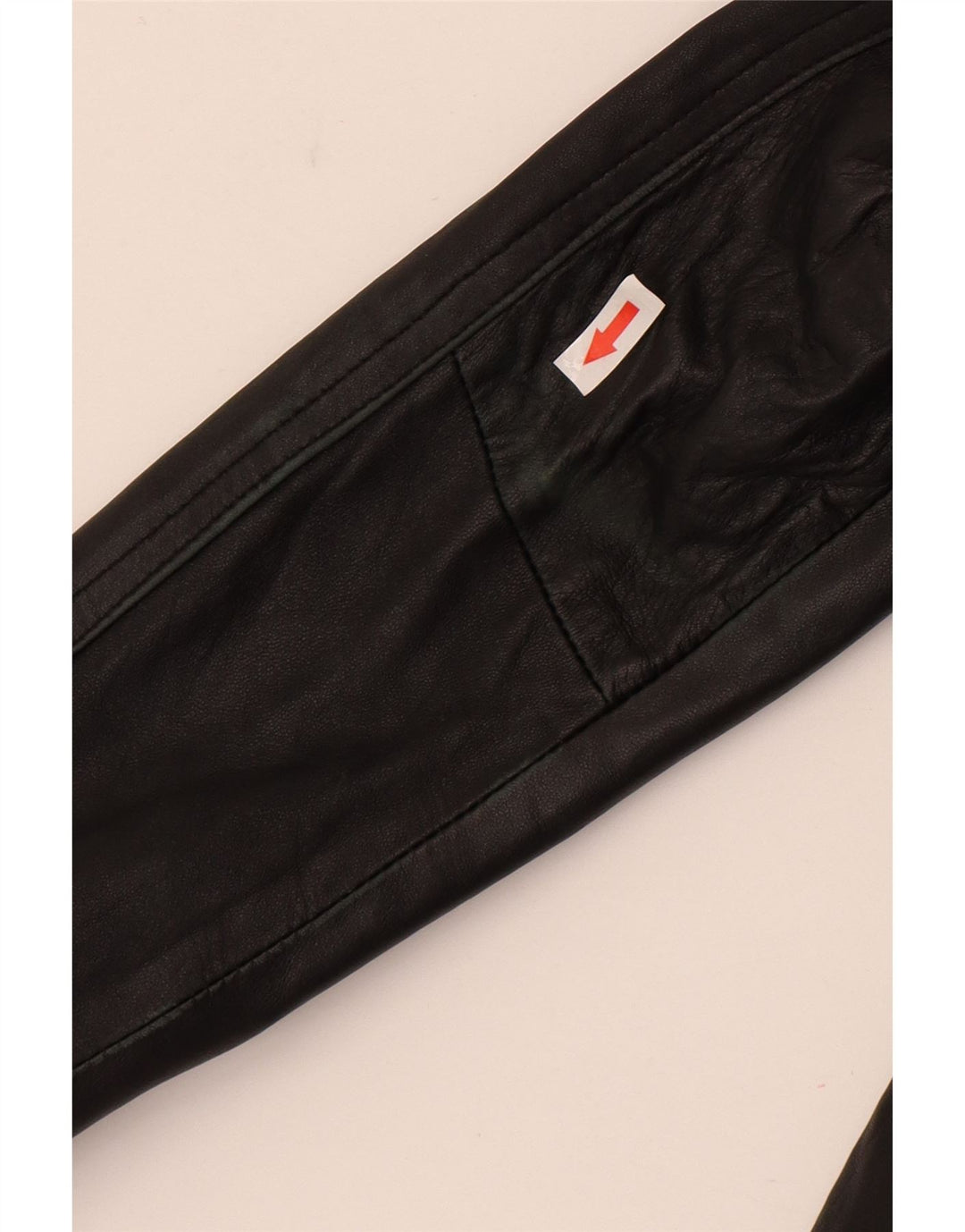 Astrid & Viola Womens Crop Leather Jacket UK 8 Small Black Leather