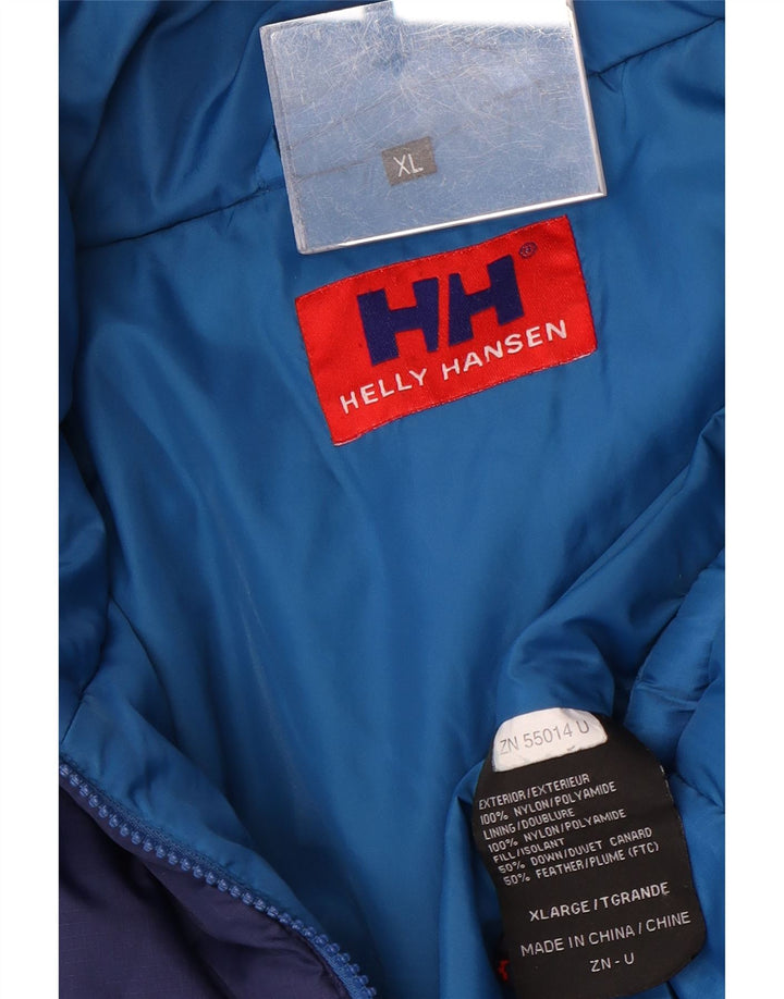 Helly Hansen Mens Padded Jacket UK 42 XL Blue Colourblock Nylon