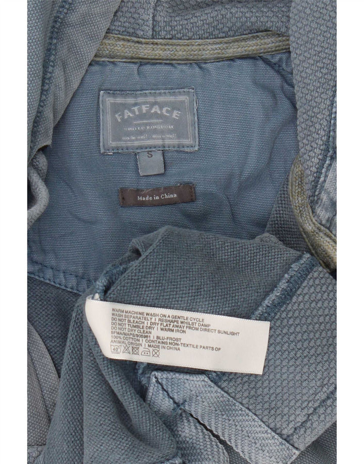 Fat Face Mens Zip Hoodie Sweater Small Blue Cotton