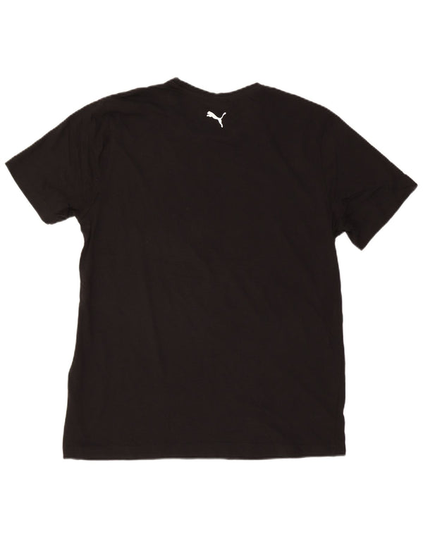 Puma Mens Graphic T-Shirt Top Large Black Cotton