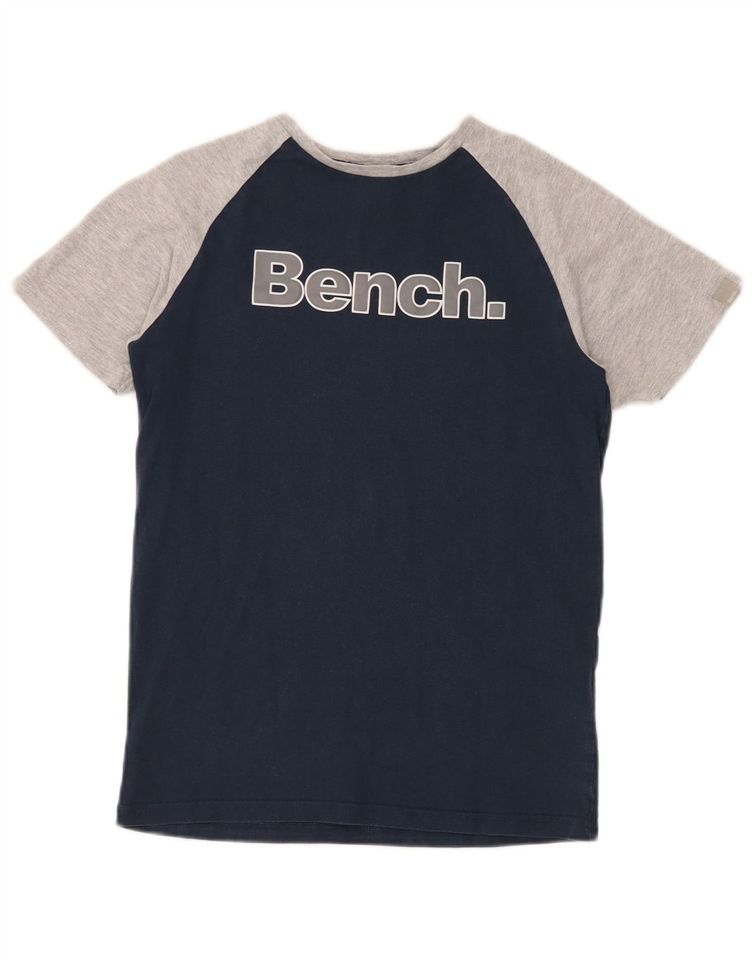 BENCH Boys Graphic T-Shirt Top 11-12 Years Navy Blue Colourblock Cotton