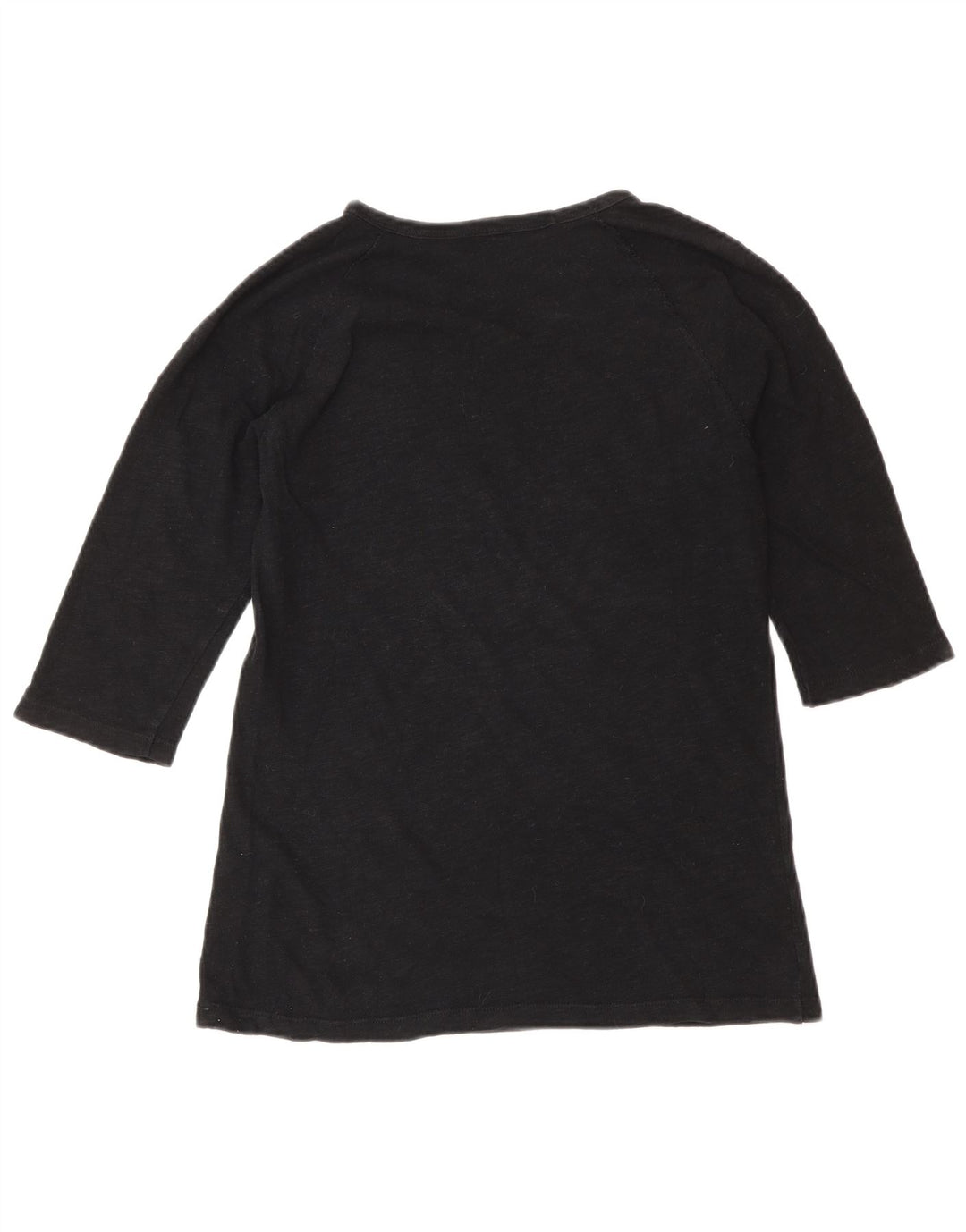 Zara Womens Top 3/4 Sleeve UK 10 Small Black