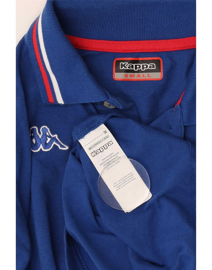 Kappa Mens Polo Shirt Small Blue Striped Cotton