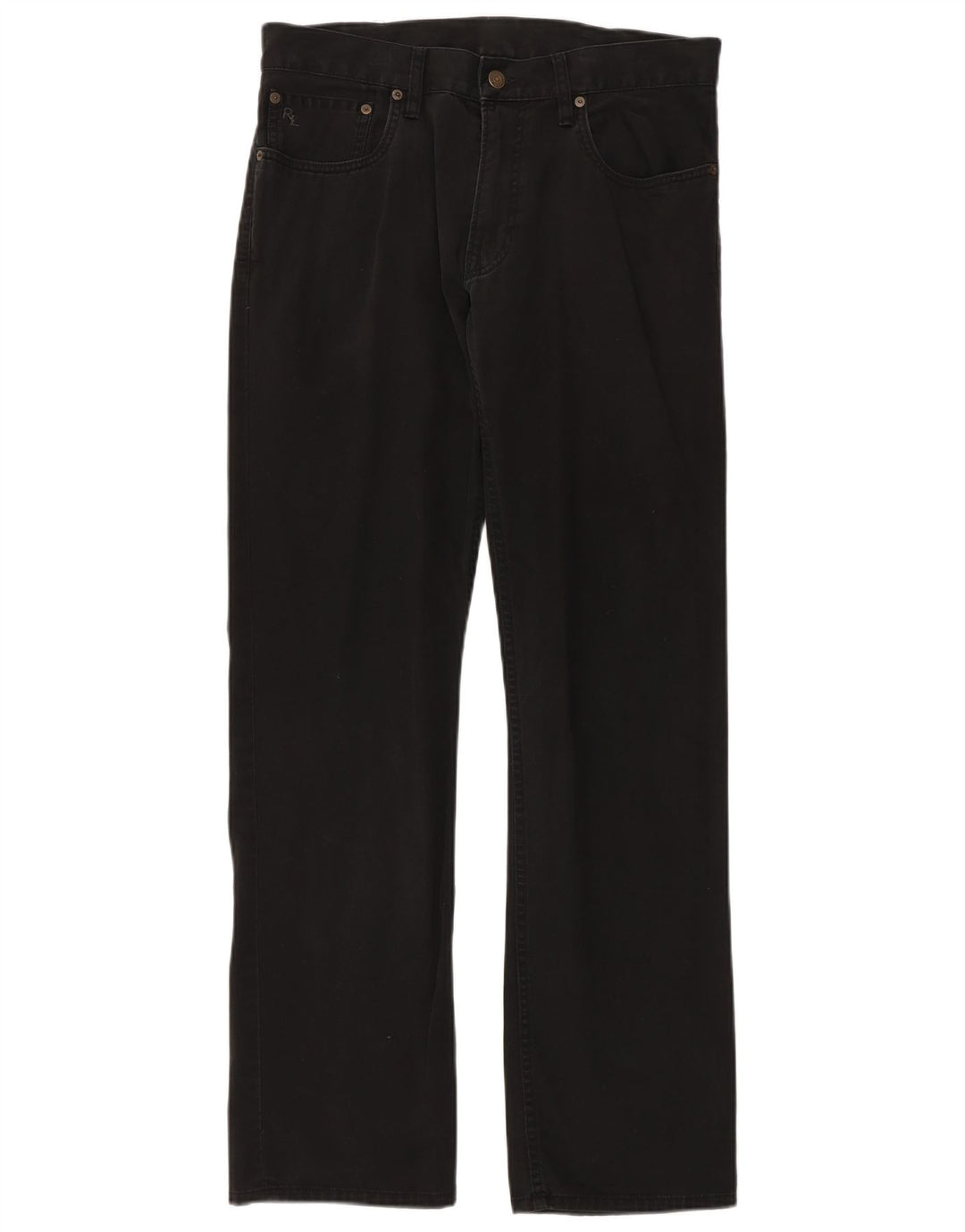 POLO RALPH LAUREN Mens Straight Jeans W32 L32 Black Cotton