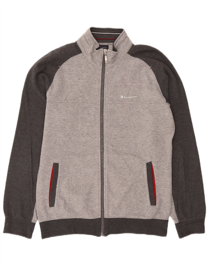 Champion Mens Tracksuit Top Jacket Medium Grey Flecked