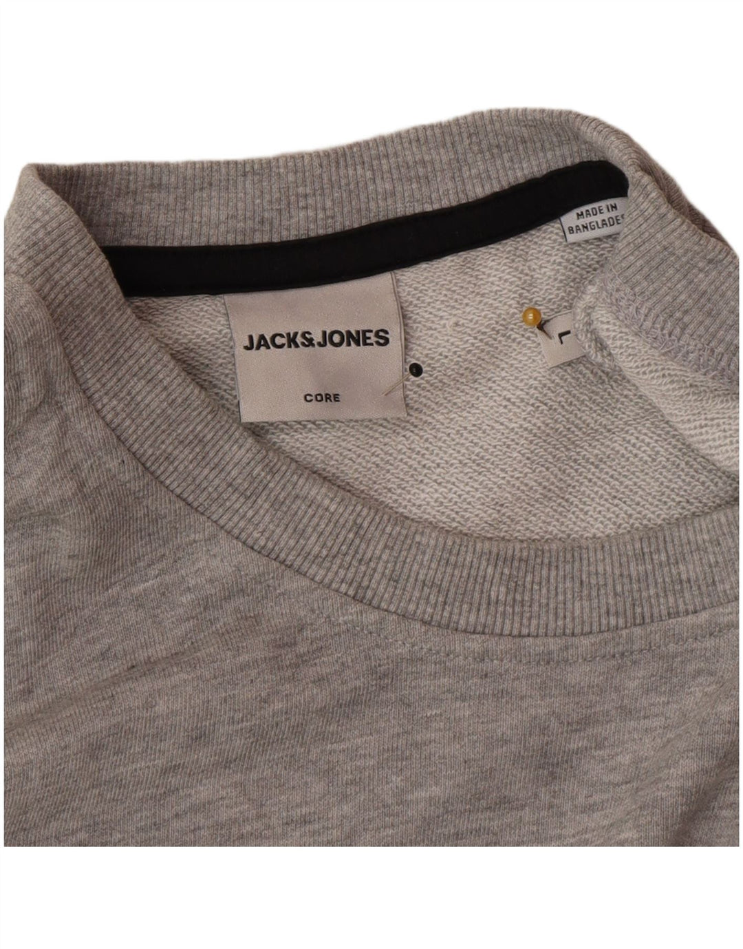 Jack & Jones Mens Sweatshirt Jumper Large Grey Flecked Cotton