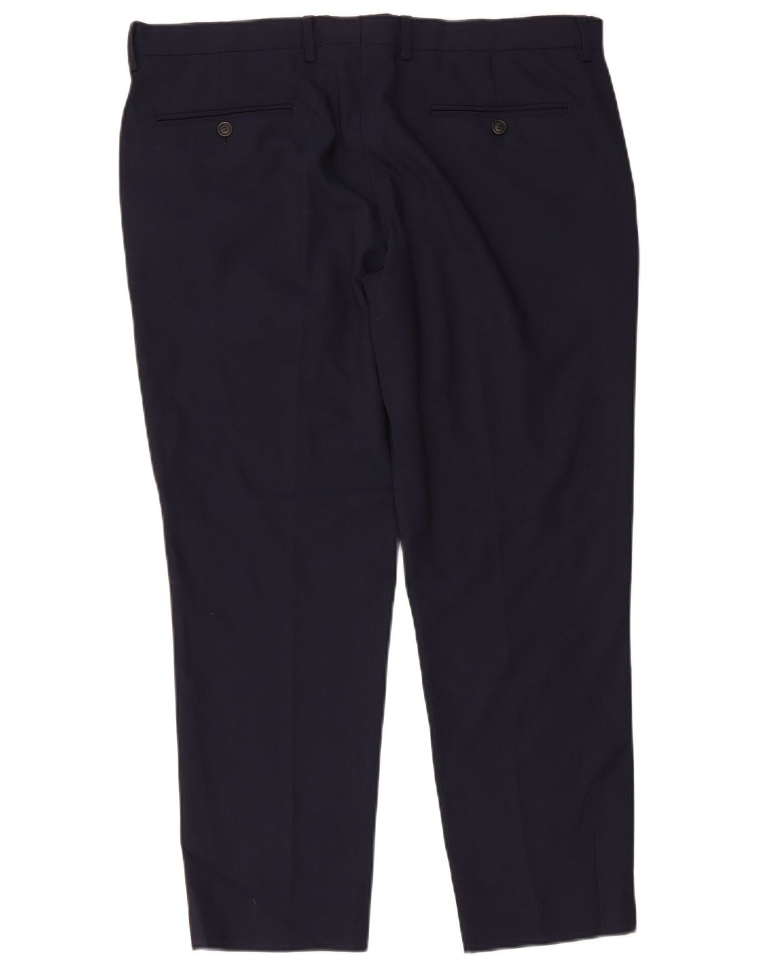 ZARA Mens Slim Suit Trousers W36 L26 Navy Blue