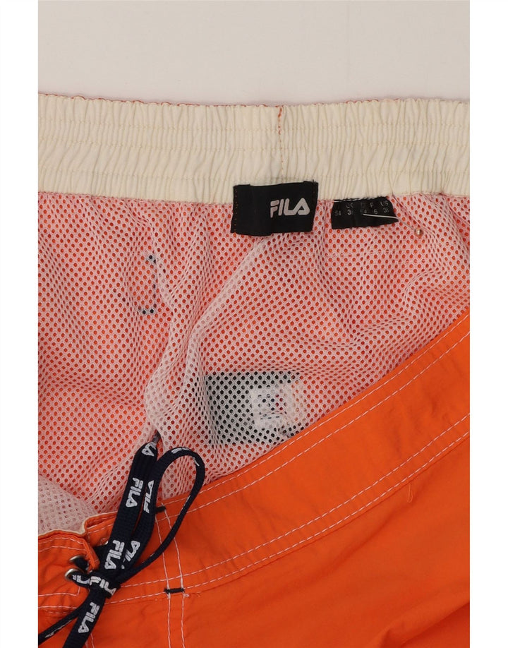 Fila Mens Graphic Swimming Shorts XL  Orange Floral Polyester