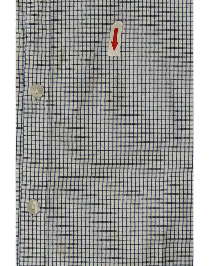 Calvin Klein Mens Slim Fit Shirt Large Blue Check Cotton