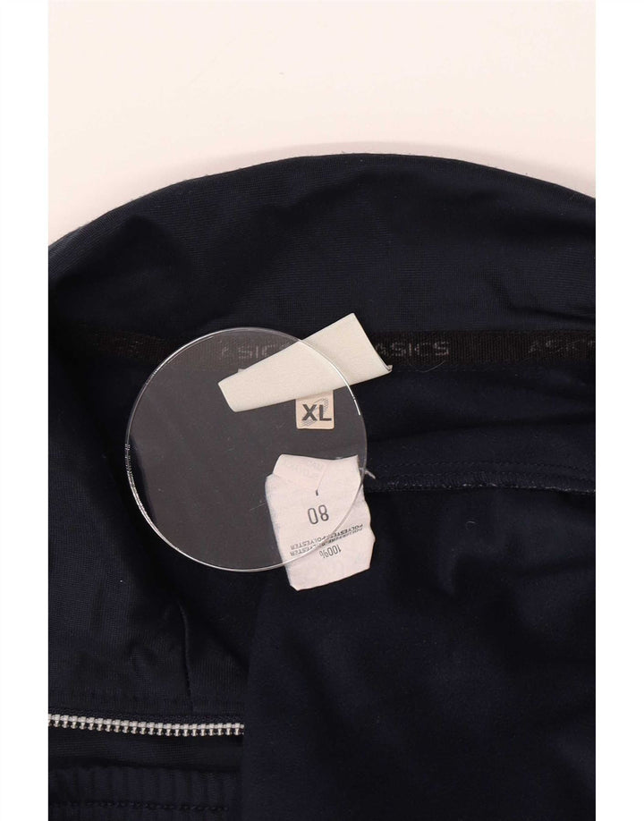 Asics Mens Tracksuit Top Jacket XL Navy Blue Polyester